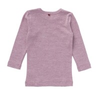 Shirt langarm BW/Wolle/Seide rosa melange