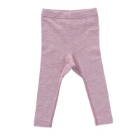 Leggings BW/Wolle/Seide rosa melange
