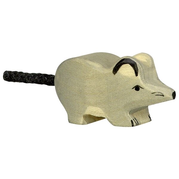 Holztiger Maus grau