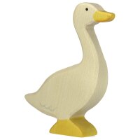 Holztiger Gans stehend
