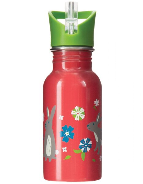 Splish Splash Trinkflasche Edelstahl Hasen & Blumen