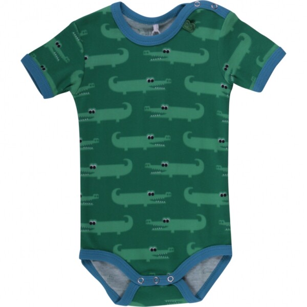 Body kurzarm Krokodile pepper green