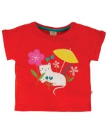 Sophie T-Shirt Katze mit Schirmchen rot