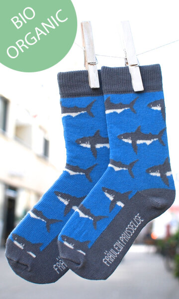 Kindersocken Haie Bio