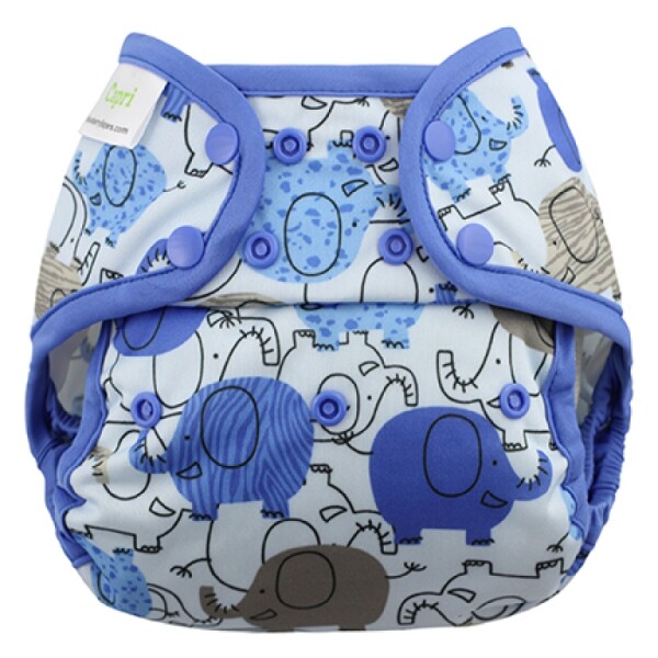 Coveralls Onesize Überhose Druckis Blue Elephants