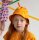 Fischerhut Orange Smiley - S