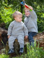 Baby-Hose Wollfleece hellgrau melange