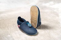Amigo Lederpuschen mit Kreppsohle tobago blau