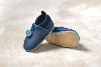 Amigo Lederpuschen mit Kreppsohle tobago blau