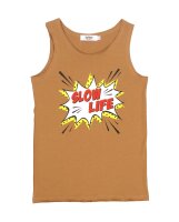 Shirt ärmellos Slow Live camel
