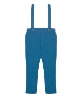 Hose mit Hosentr&auml;ger Musselin blau