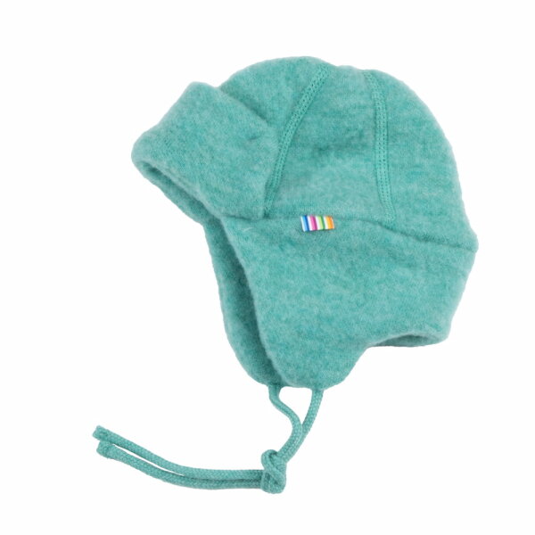 Mütze Wollfleece grün - 54