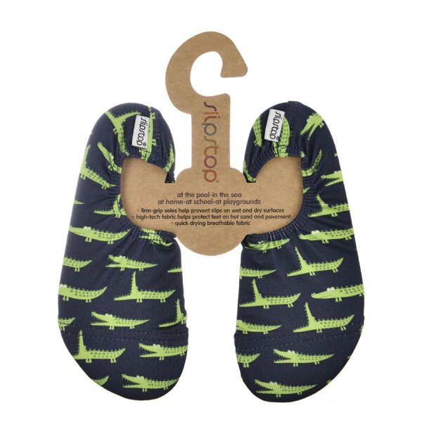 Schläppchen/Badeschuhe Gator Krokodil navy