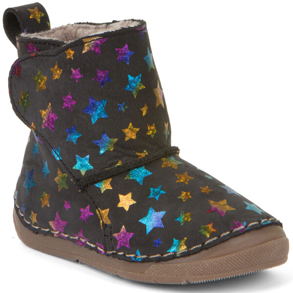 Paix-Winter Boots Lammfell black stars - 26