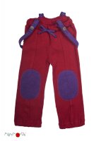 Manymonths Tr&auml;gerhose Merino Raspberry Red