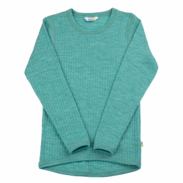 Langarmshirt Wolle grün - 110