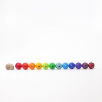 36 gro&szlig;e Holzperlen bunt