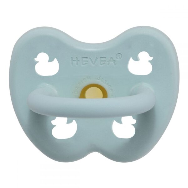 Hevea Naturkautschuk Schnuller Ente baby blue rund