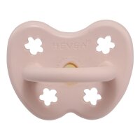 Hevea Naturkautschuk Schnuller Blume powder pink rund