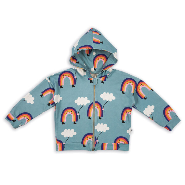 Kapuzenjacke Rainbow on blue - 104/110