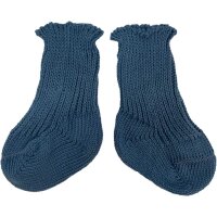 Erstlingssocke Baumwolle chinablau
