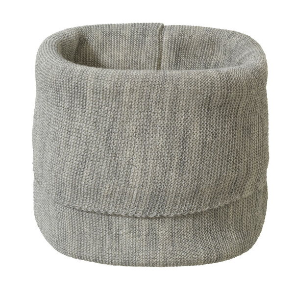 Schlauch-Schal Merino grau-natur - 1