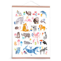 Poster ABC Tiere 50x70