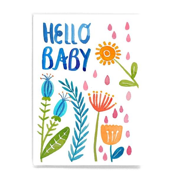 Postkarte Hello Baby