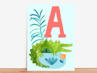 ABC-Karte A wie Alligator
