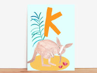 ABC-Karte K wie Känguru