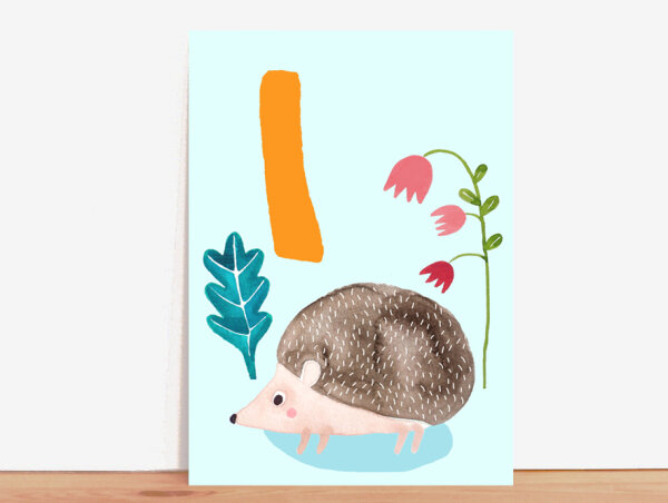 ABC-Karte I wie Igel