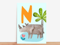 ABC-Karte N wie Nashorn