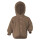 Kapuzenjacke Wollfleece walnuss melange