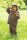Kapuzenjacke Wollfleece walnuss melange