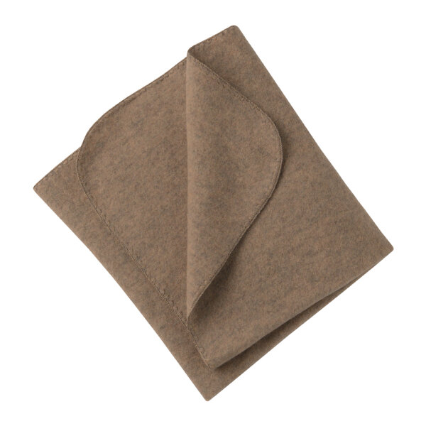 Baby-Decke mit Muschelkante walnuss-melange 80 x 100