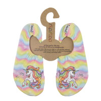Schl&auml;ppchen/Badeschuhe Regenbogeneinhorn Magical