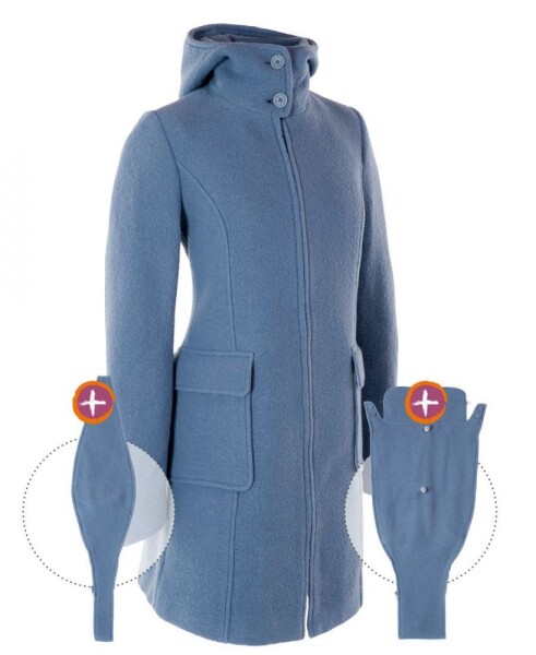 Mamalila Kapuzenmantel für zwei misty blue