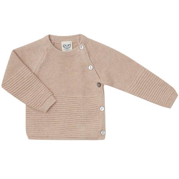 Wickeljacke Strick BW/ Leinen Sand - 50/56