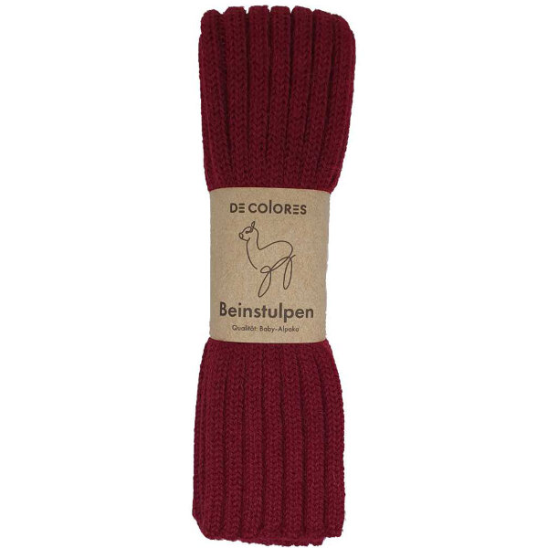 Beinstulpen Alpaka bordeaux