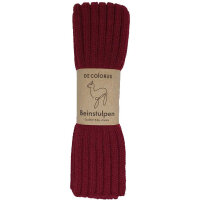 Beinstulpen Alpaka bordeaux