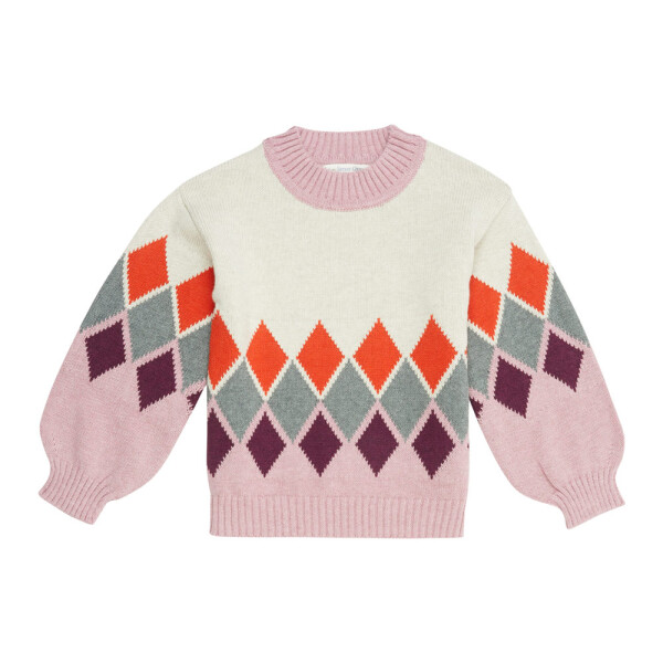Delia Strickpullover gemustert sand - 122
