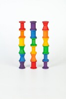 18 Holzspulen Regenbogen