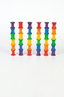 36 Holzspulen Regenbogen