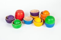 Set 12 Schüsseln und 6 Murmeln Regenbogen