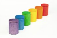 6 Becher mit Deckel Regenbogen