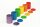 6 Becher mit Deckel Regenbogen