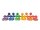 Set Round Murmeln, Halbkugeln, Scheibe Regenbogen
