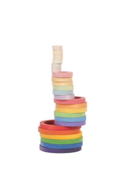 24 Nest Ringe Regenbogen
