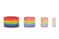 24 Nest Ringe Regenbogen
