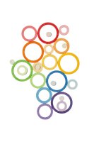 24 Nest Ringe Regenbogen